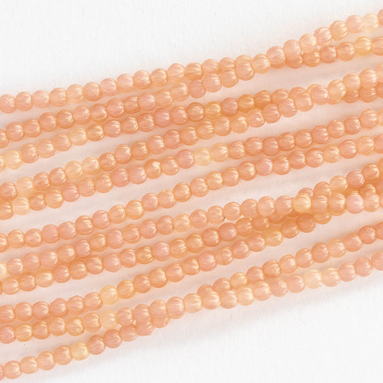 Load image into Gallery viewer, 3mm Melon Beads - Peach - 100 Beads
