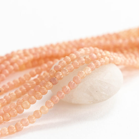 Load image into Gallery viewer, 3mm Melon Beads - Peach - 100 Beads
