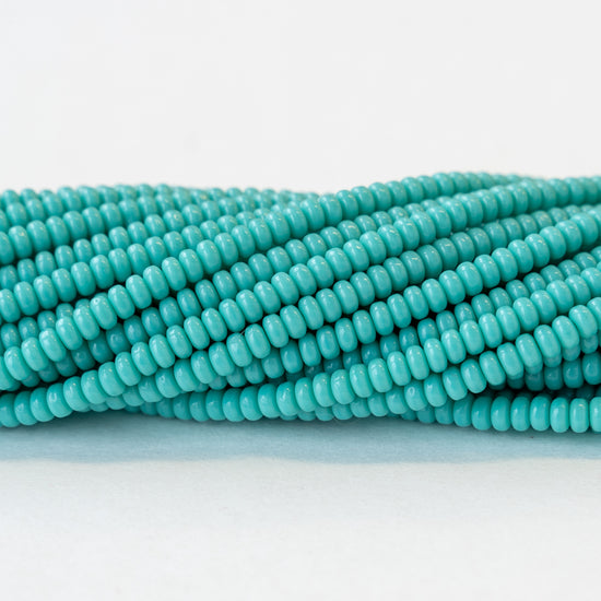 Load image into Gallery viewer, 3mm Rondelle Beads - Turquoise - 100 Beads
