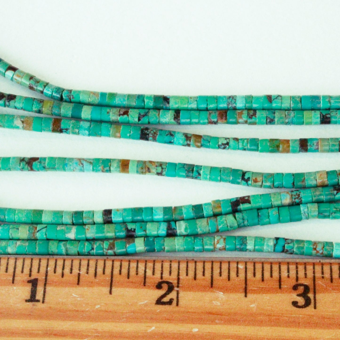 Load image into Gallery viewer, 2x3mm Turquoise Beads - Turquoise - 8 or 16 inches
