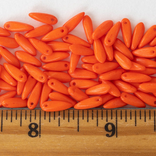 11mm Dagger Beads - Orange - 100