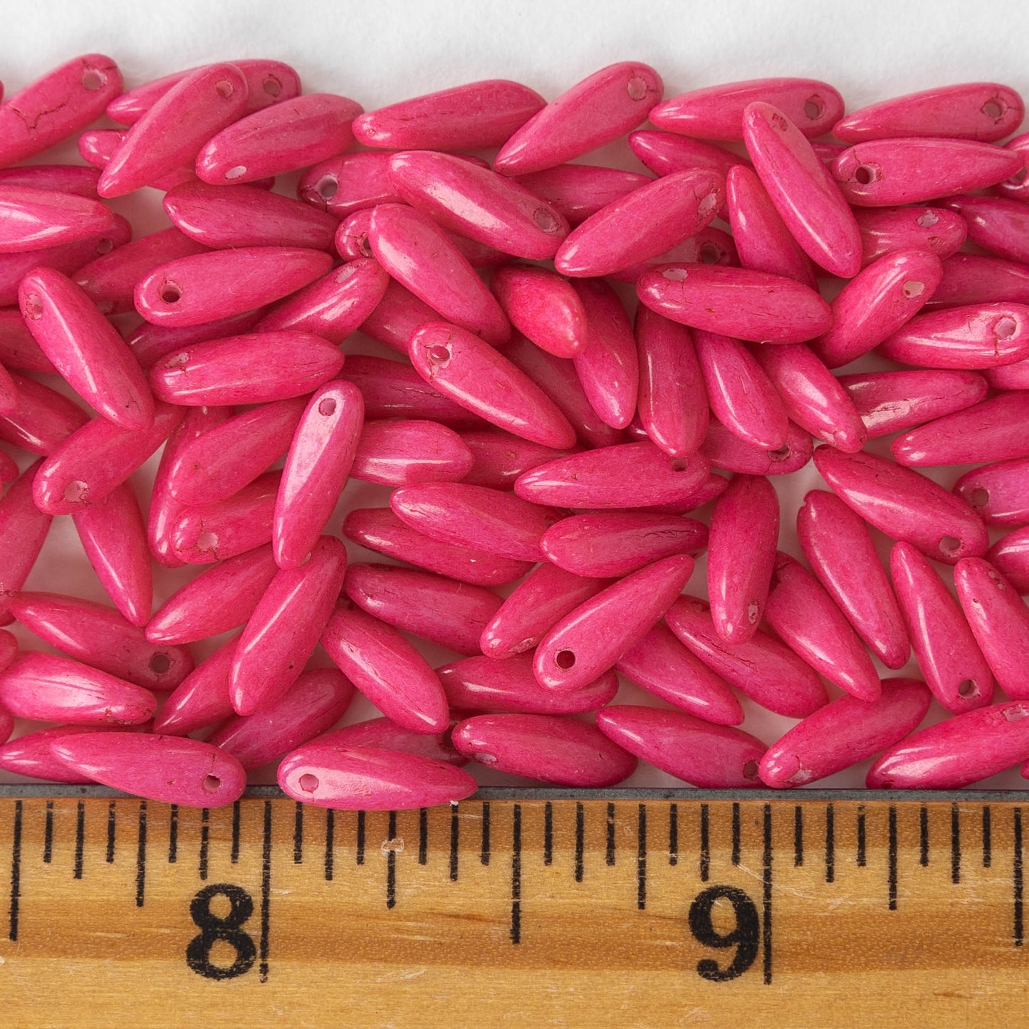 11mm Dagger Beads - Coral - 100