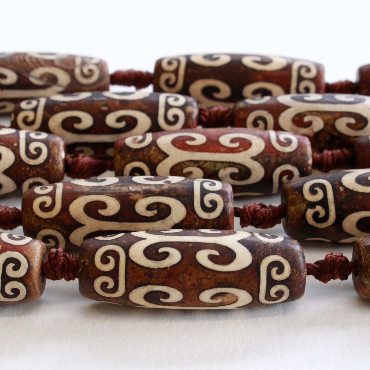 Load image into Gallery viewer, 40mm Long Agate Tapered Tube Beads - 2 or 8 beads
