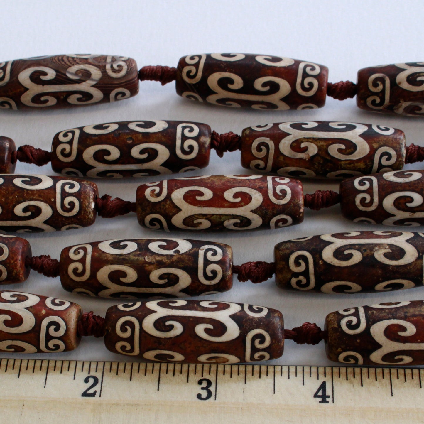 Load image into Gallery viewer, 40mm Long Agate Tapered Tube Beads - 2 or 8 beads
