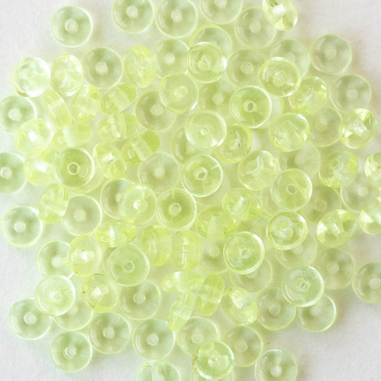 4mm Rondelle Beads - Jonquil Yellow - 100 Beads