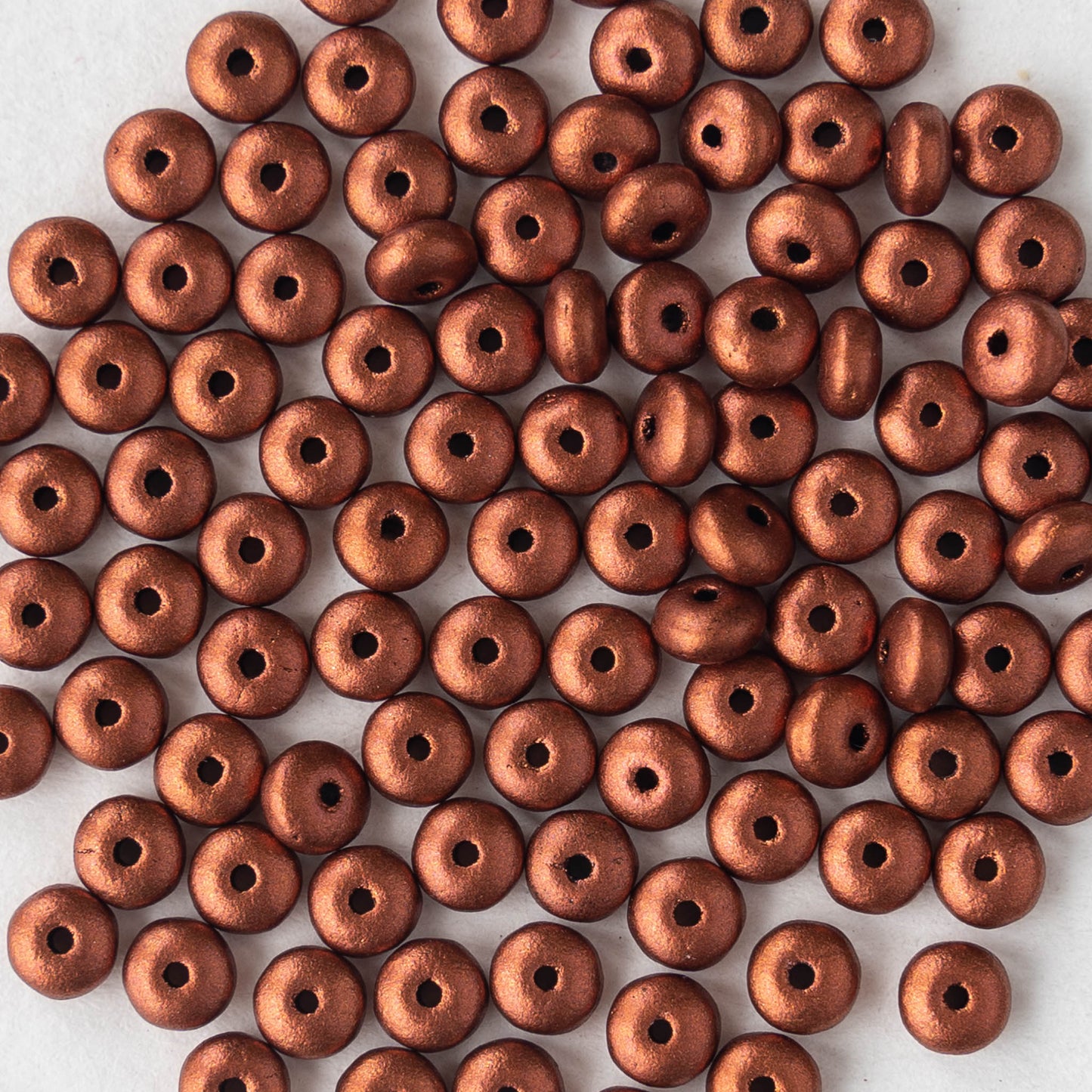 4mm Rondelle Beads - Copper - 100 Beads