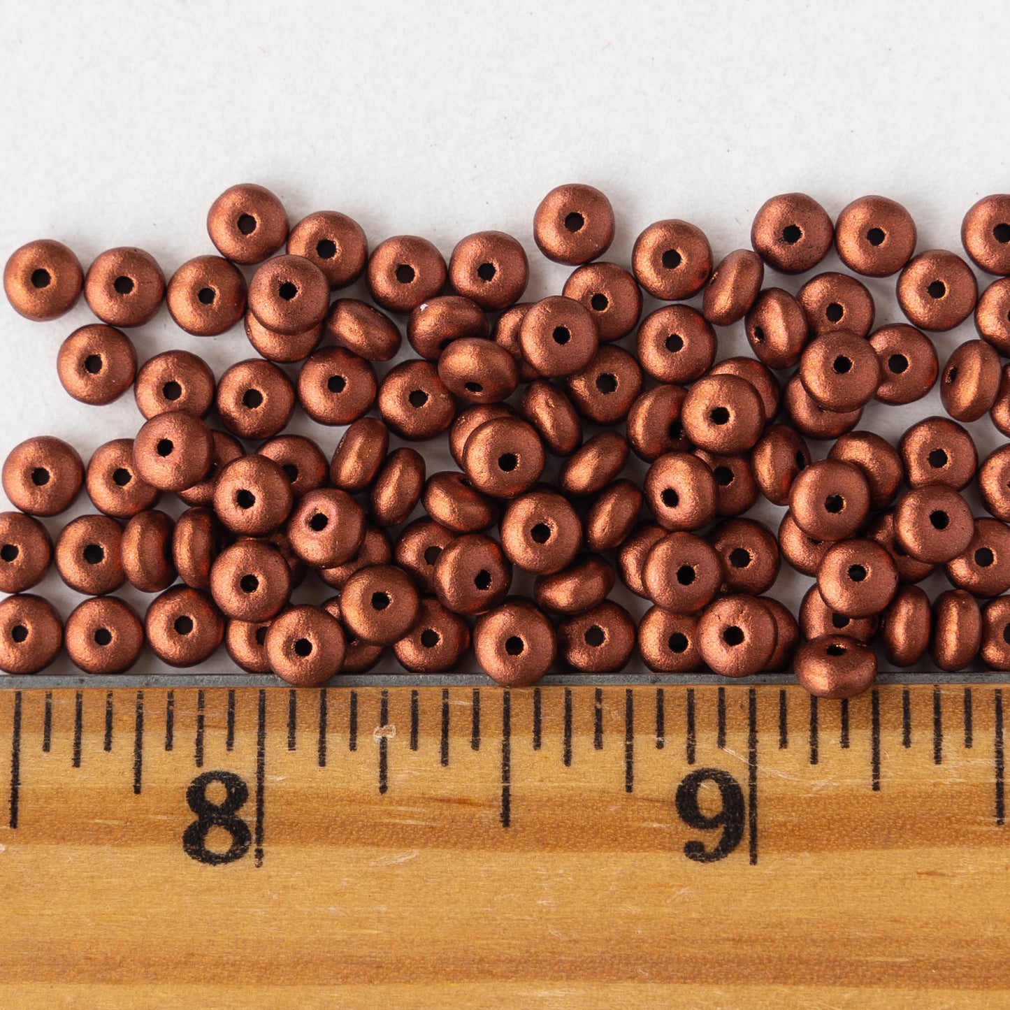 4mm Rondelle Beads - Copper - 100 Beads