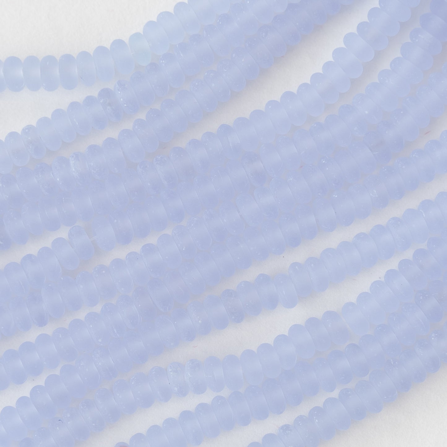 4mm Rondelle Beads - Lavender Matte - 100 beads