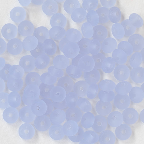 4mm Rondelle Beads - Lavender Matte - 100 beads