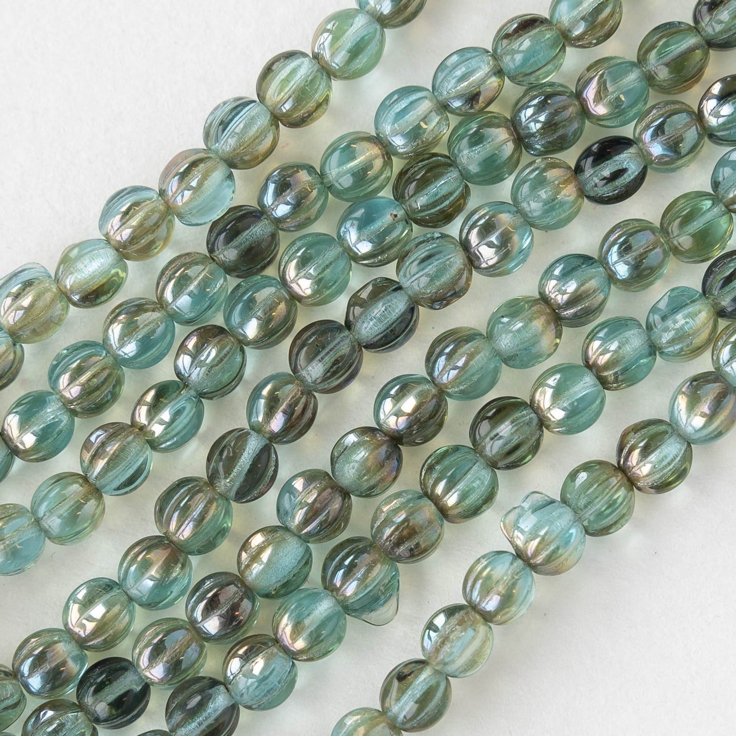 5mm Melon Bead - Seafoam Celsian - 100 Beads