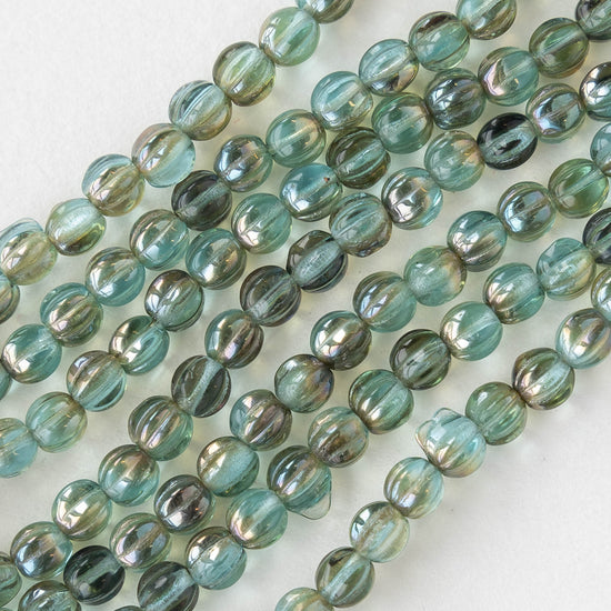 5mm Melon Bead - Seafoam Celsian - 100 Beads