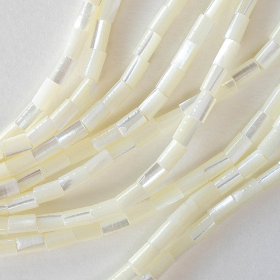 3x5mm tube - Mother of Pearl - 16 inches