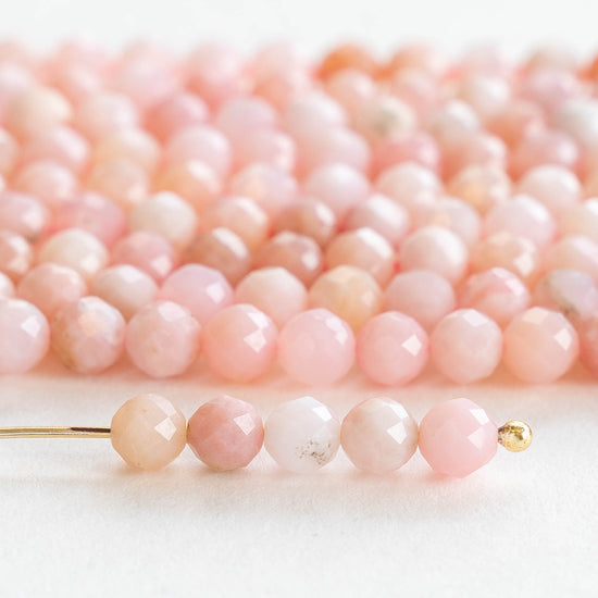 Load image into Gallery viewer, 5mm Faceted Round Beads - Pink Opal - 16 Inches
