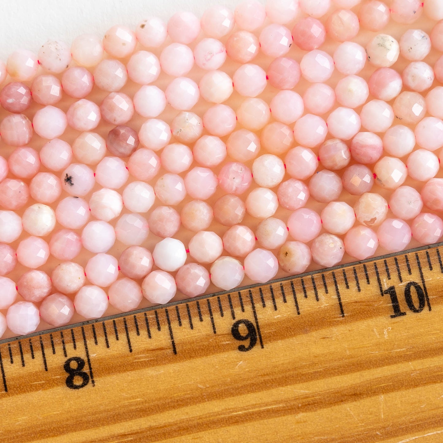 Load image into Gallery viewer, 5mm Faceted Round Beads - Pink Opal - 16 Inches
