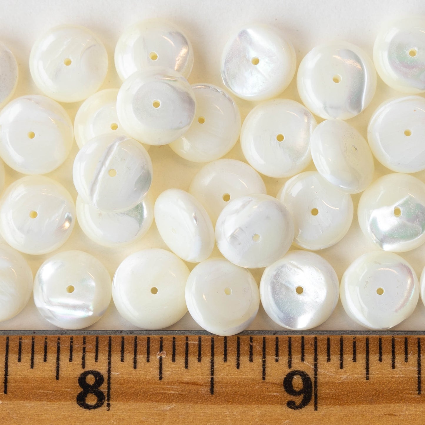 5x10mm Rondelle - Mother of Pearl - 16 inches