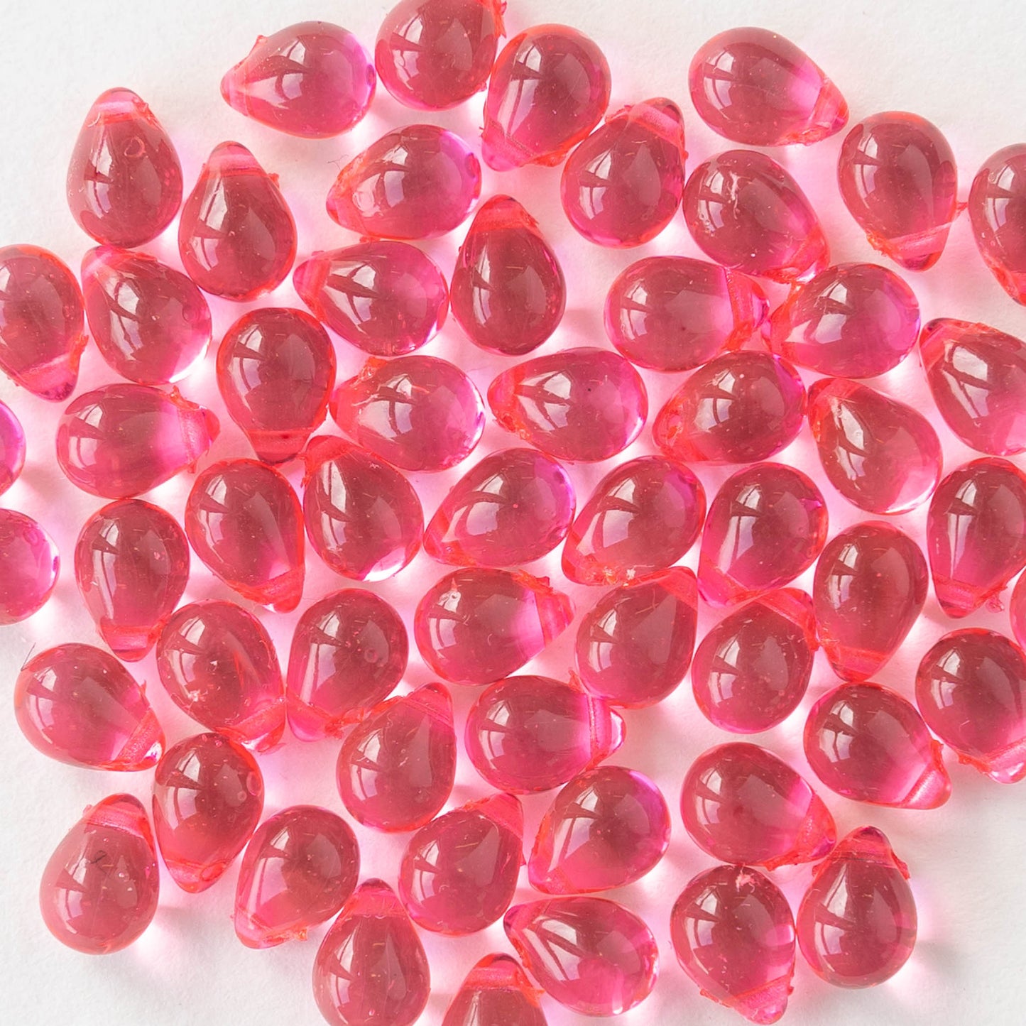 Pink deals teardrop beads