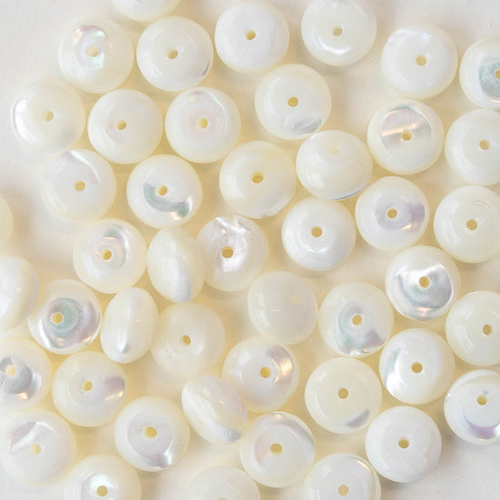 5x8mm Rondelle - Mother of Pearl - 16 inches