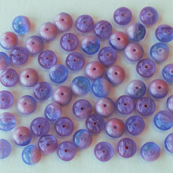 5x8mm Saucer Bead - Lavender Pink Mix - 60 Beads