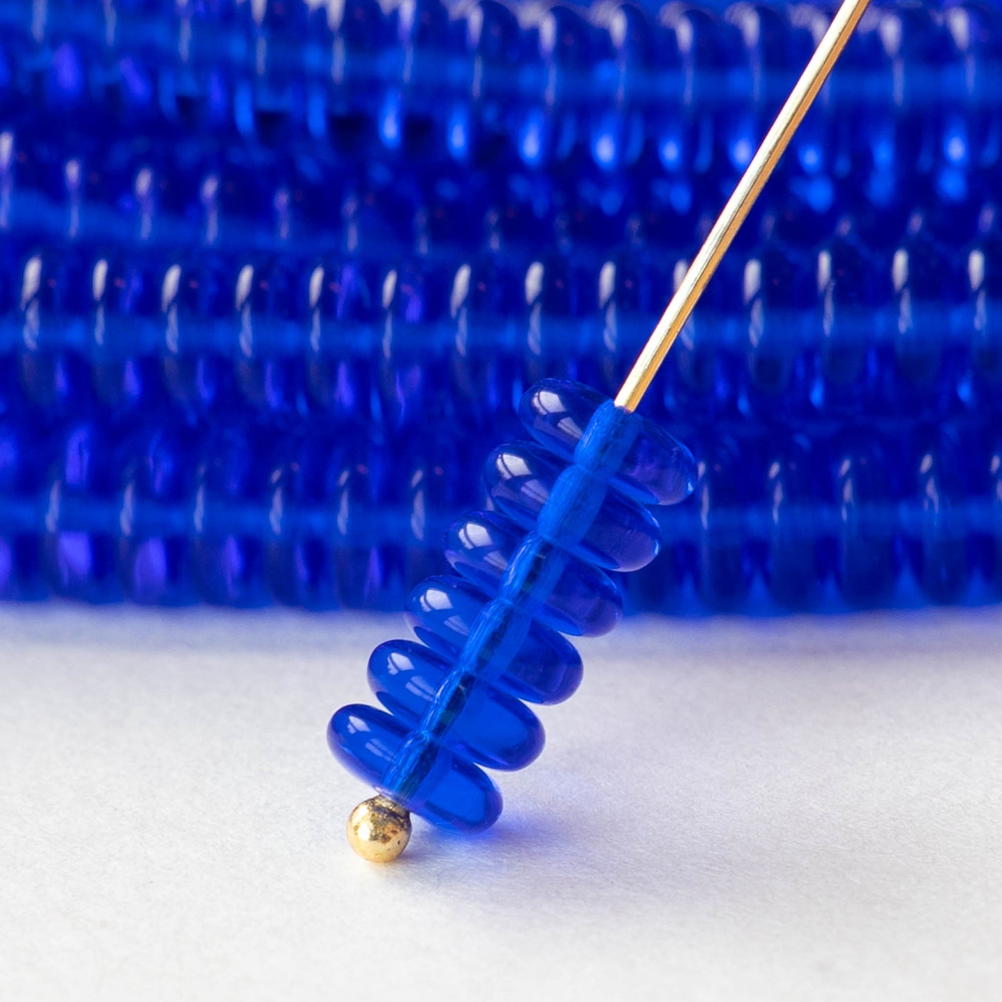6mm Rondelle Beads - Royal Blue  - 100 Beads