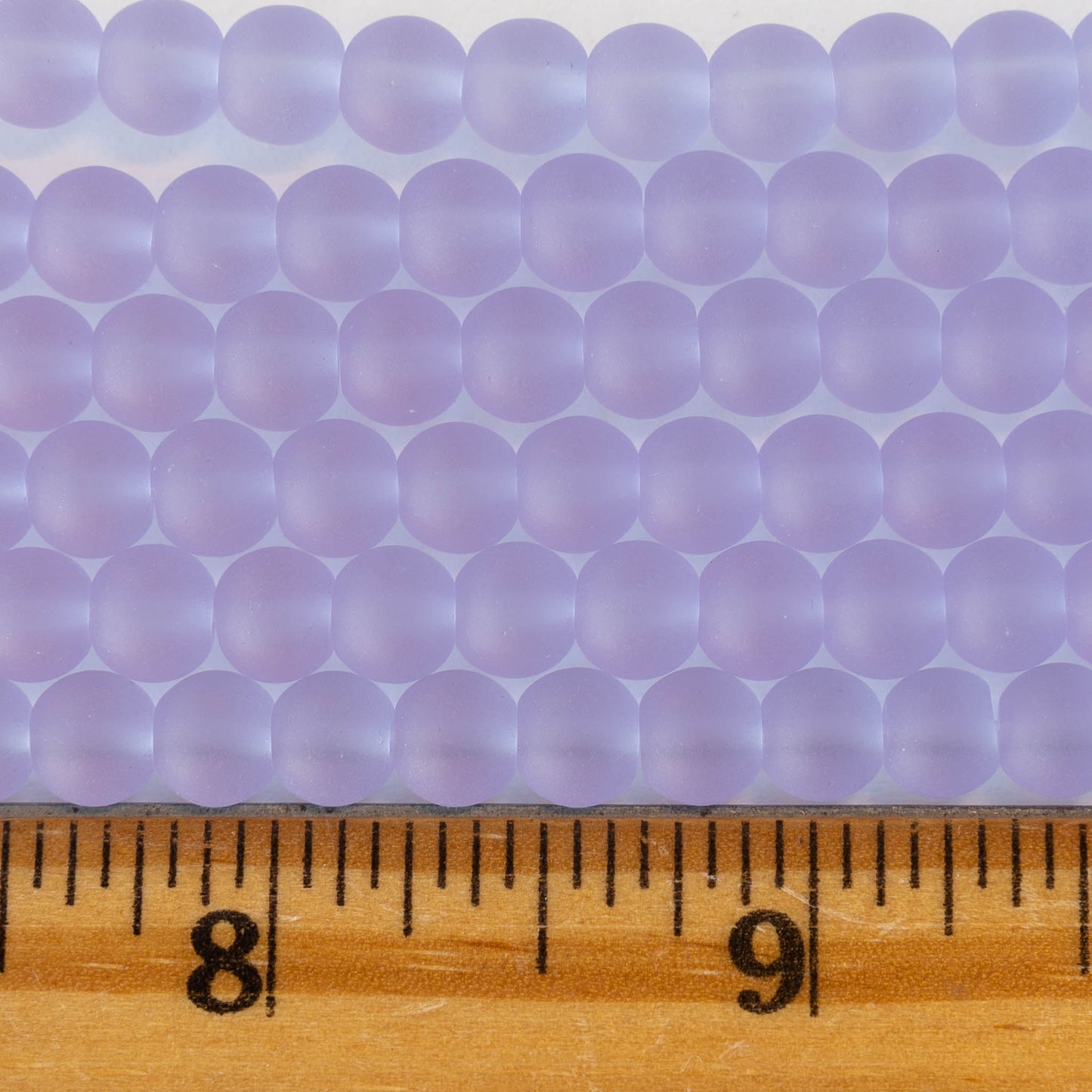 Load image into Gallery viewer, 6mm Frosted Glass Round Beads - Frosted Lavender - 16 Inches
