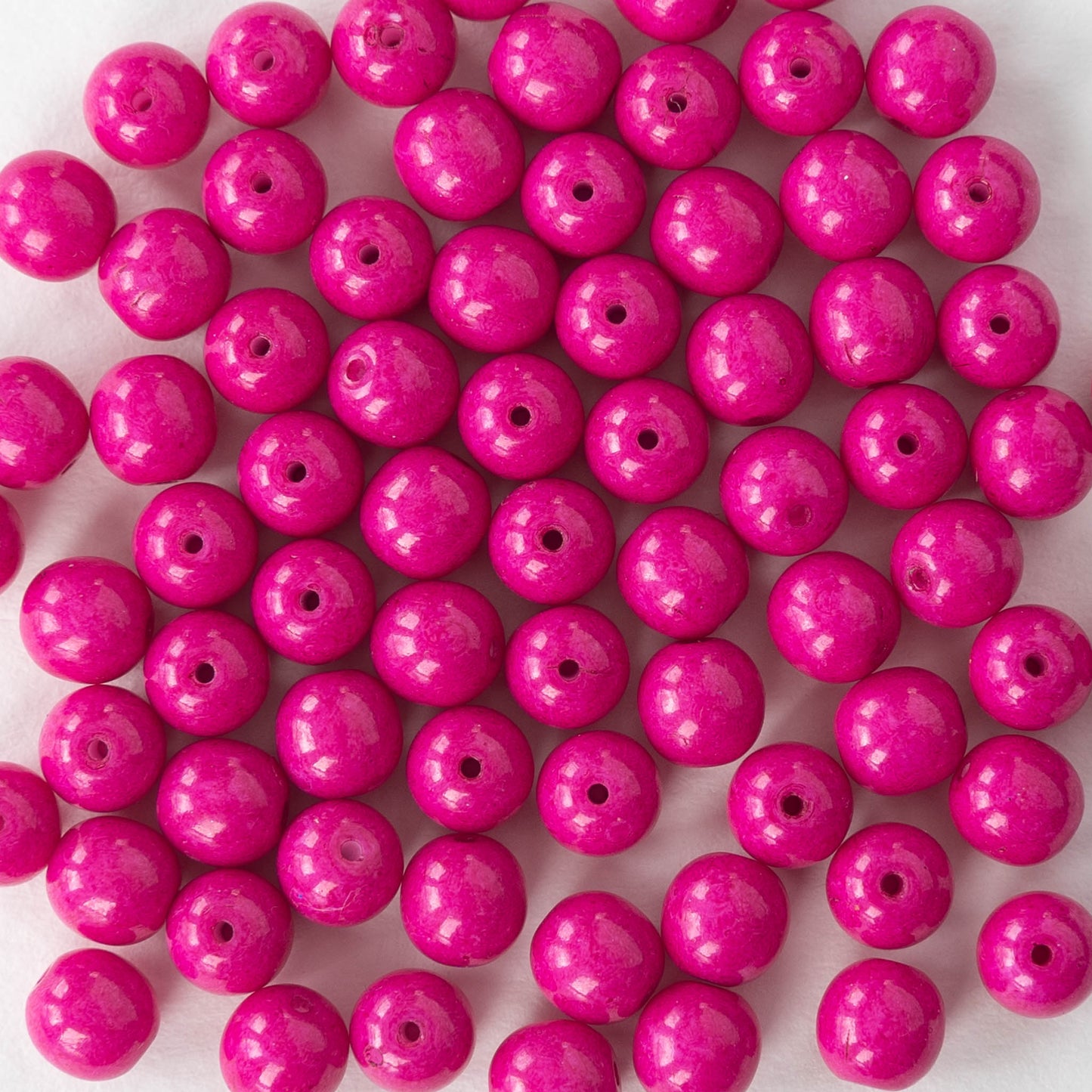 6.5/6 NEON HOT PINK Glass BUGLE Bead Beaded Fringe Trim — Trims and Beads