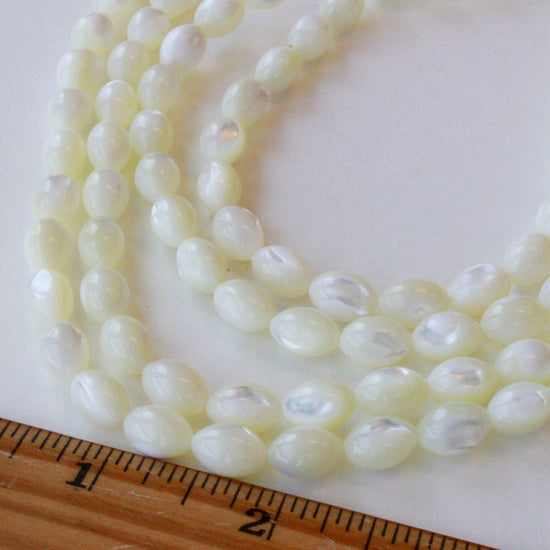 7.5x10.5mm Mother of Pearl Lemon Shape - 16 inches
