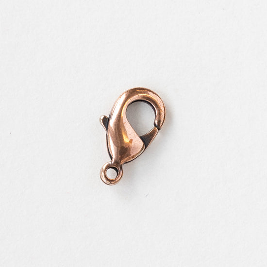 12mm lobster Clasp - Copper Plate - 2 or 6 Clasps