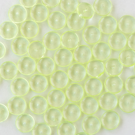 8mm Rondelle Beads - Jonquil Yellow - 50 Beads