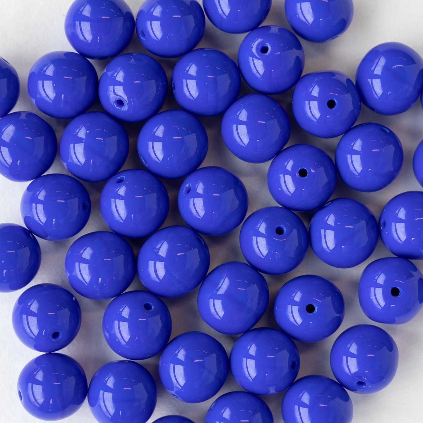 Load image into Gallery viewer, 8mm Round Glass Beads - Dark Blue - 50 beads
