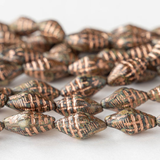 Seashell Beads - 15x8mm - 10 Beads