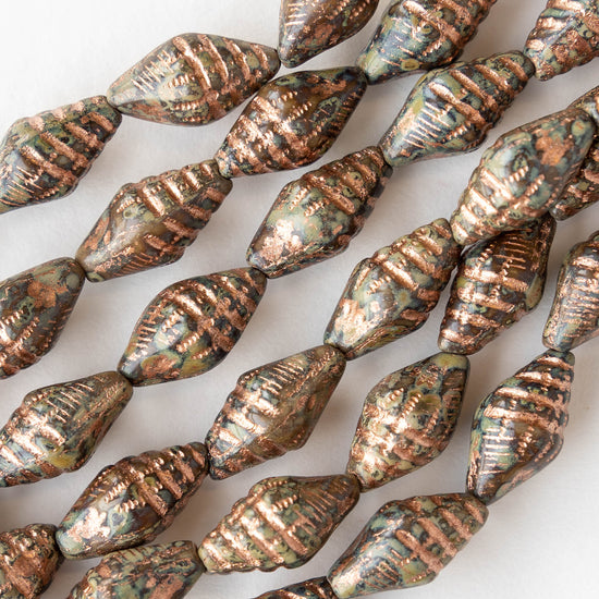 Seashell Beads - 15x8mm - 10 Beads