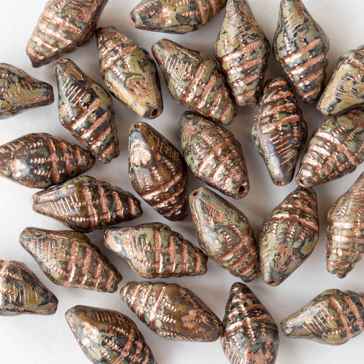 Seashell Beads - 15x8mm - 10 Beads