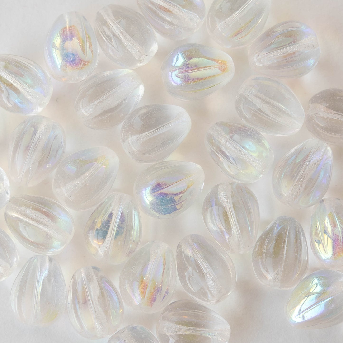 Load image into Gallery viewer, 9x11mm Melon Drops -  Crystal Luster AB - 10 beads
