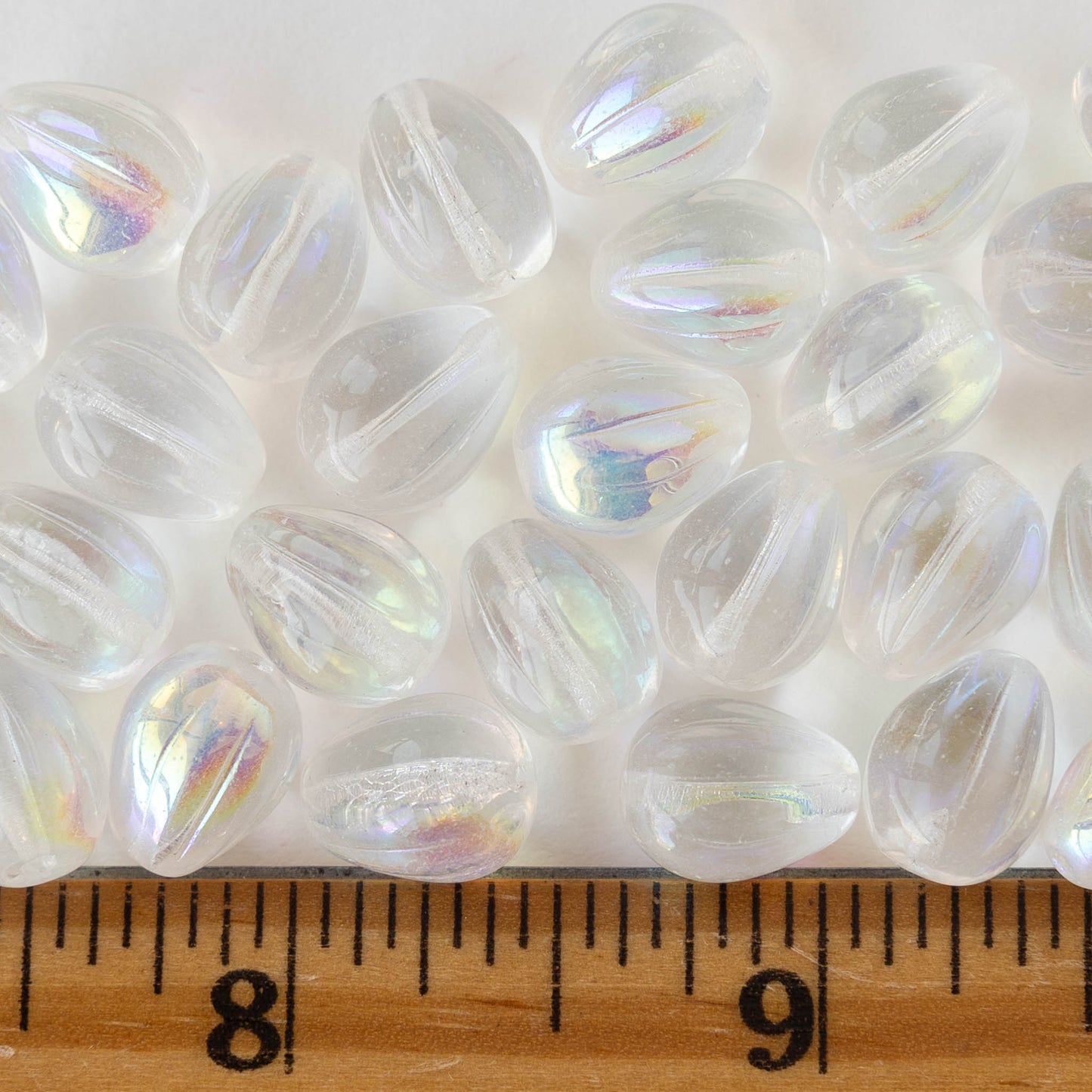 Load image into Gallery viewer, 9x11mm Melon Drops -  Crystal Luster AB - 10 beads
