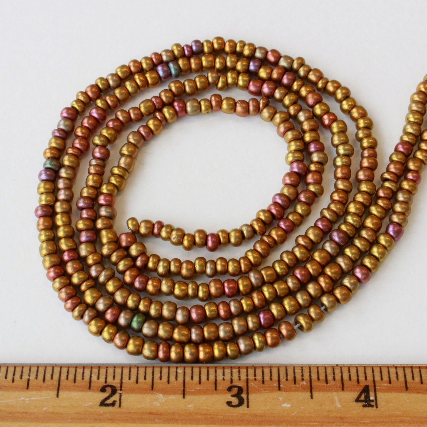 Size 6 Seed Beads - Rose Gold Iris - Choose Amount