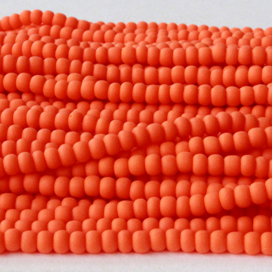Load image into Gallery viewer, Size 6 Seed Beads - Matte Orange - Choose Amount
