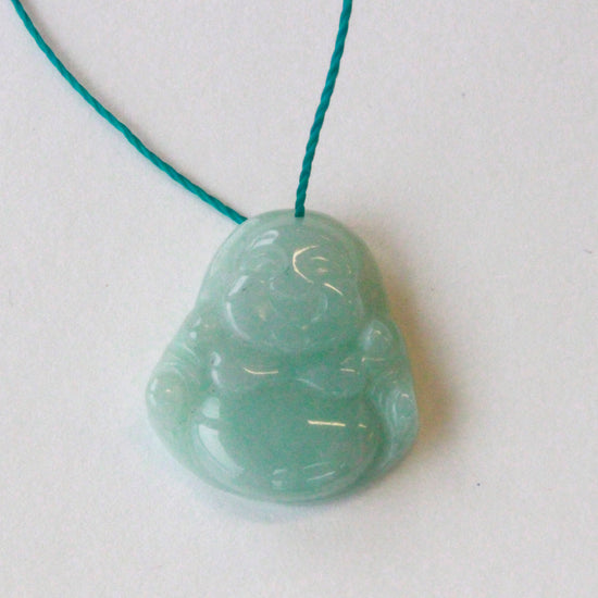 Carved Handmade Buddha Pendant - Burma Jade - 1 Piece
