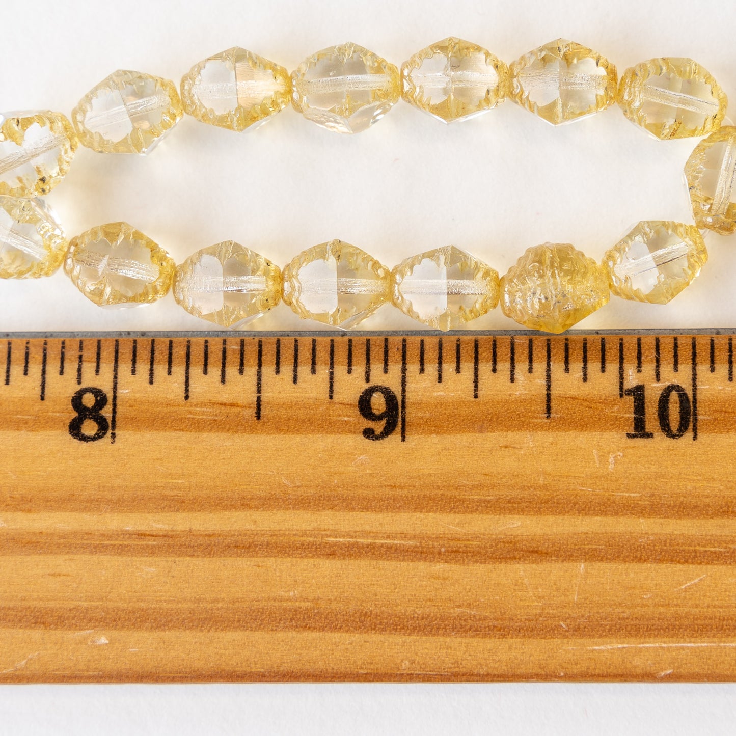 8x10mm Special Cut Bicone Beads - Mellow Yellow - 15