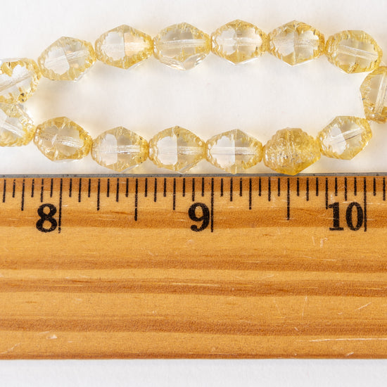 8x10mm Special Cut Bicone Beads - Mellow Yellow - 15