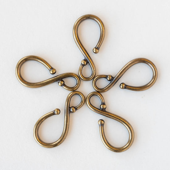 33mm Large Brass Hook Clasp - 1 Clasp