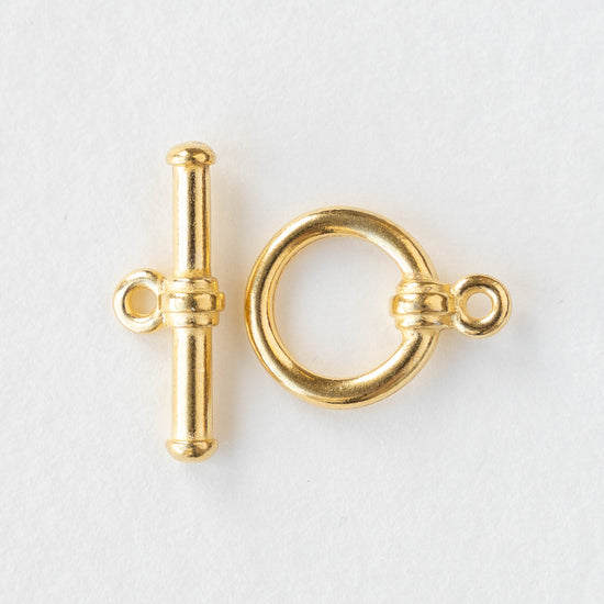 12.5mm Toggle Clasp - Gold Finish - 2 Clasps