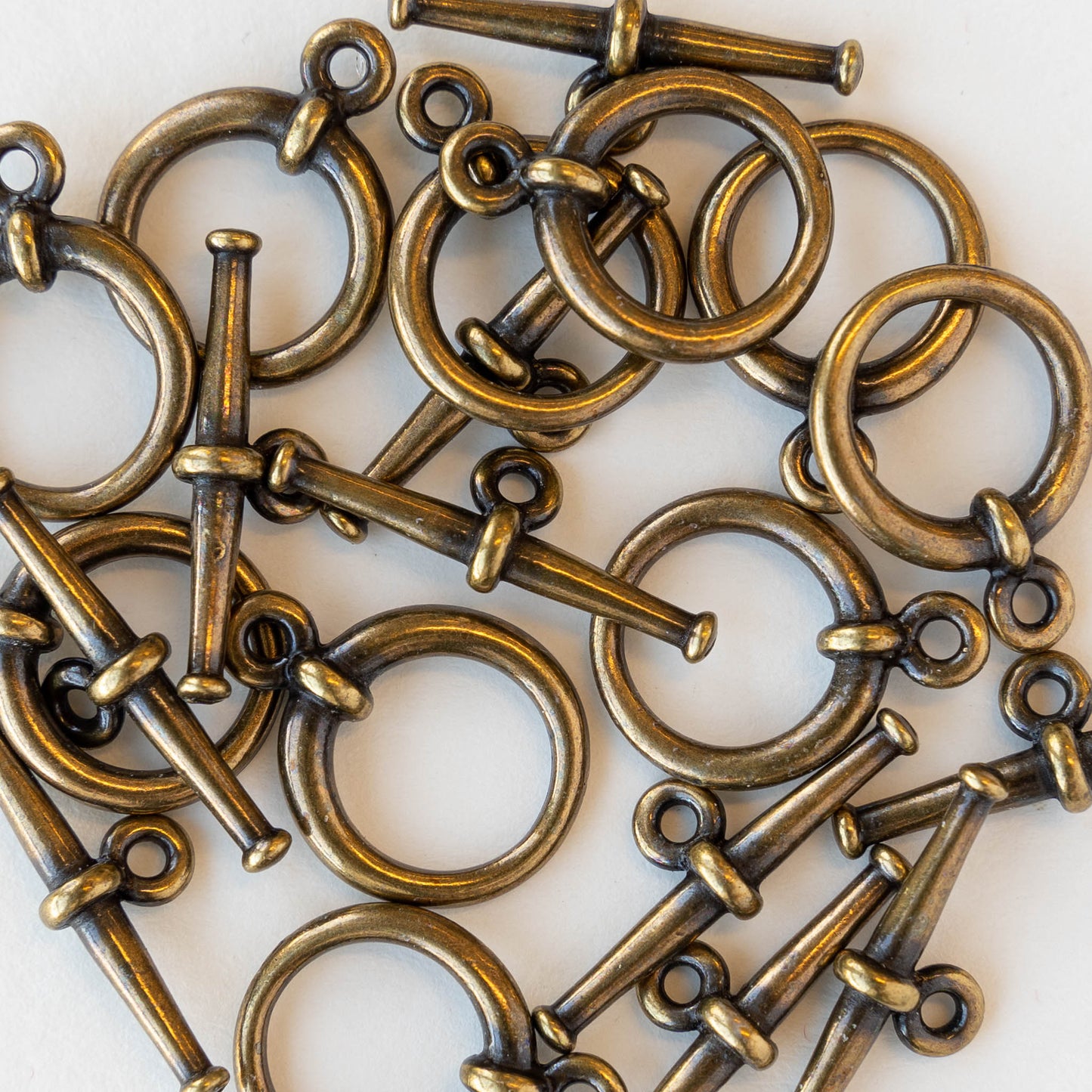 15.5mm Toggle Clasp - Antiqued Brass Finish - 1 Clasp