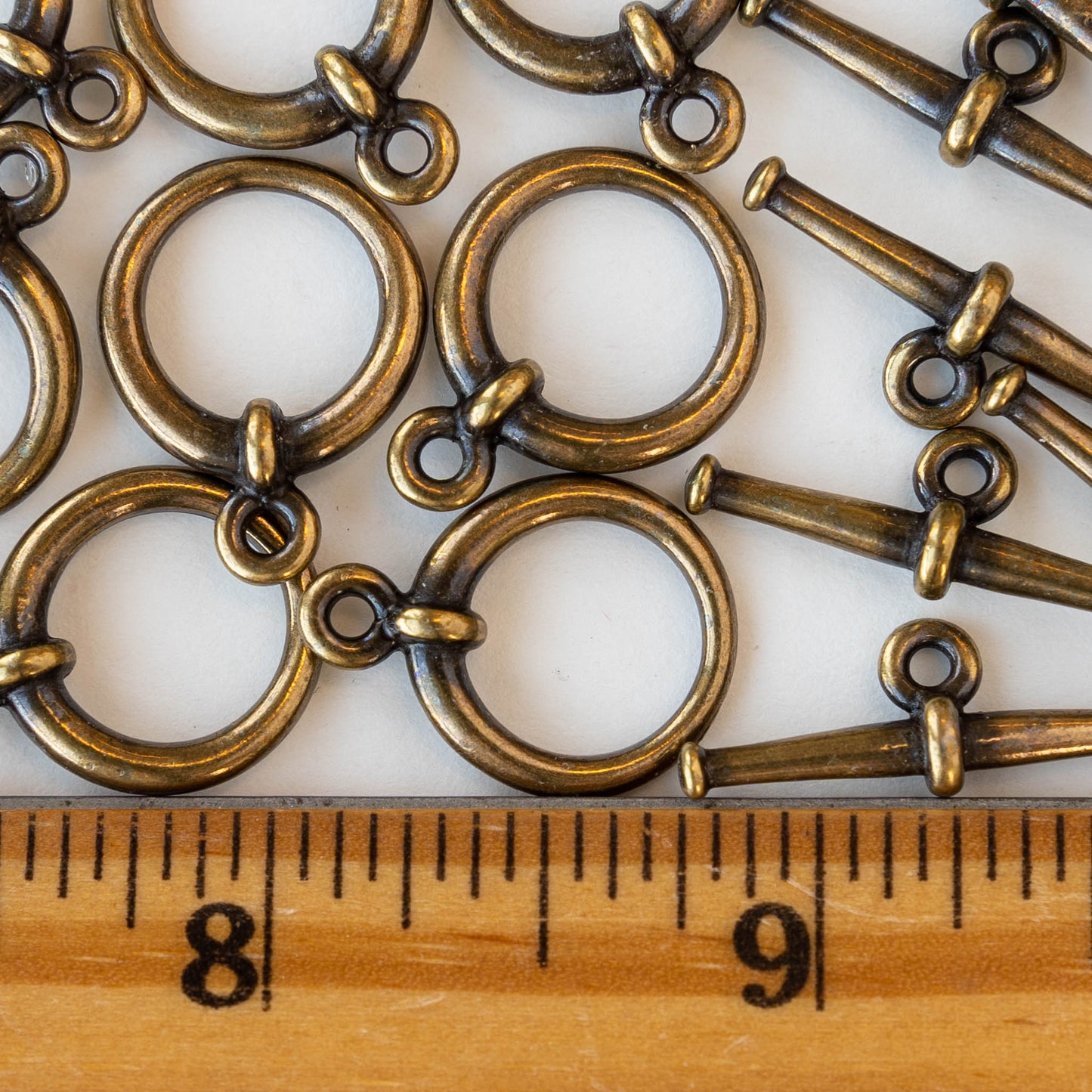 15.5mm Toggle Clasp - Antiqued Brass Finish - 1 Clasp