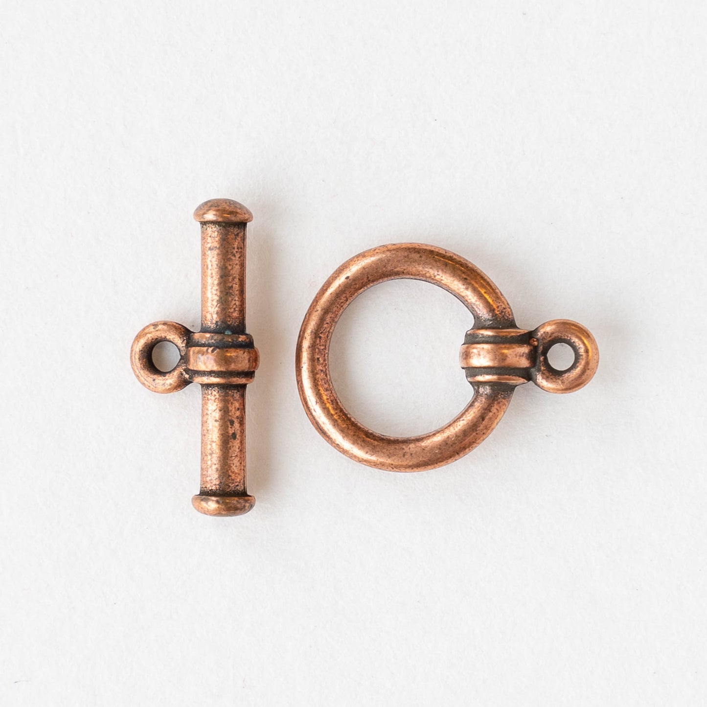 12.5mm Toggle Clasp - Antiqued Copper Finish - 2 Clasps