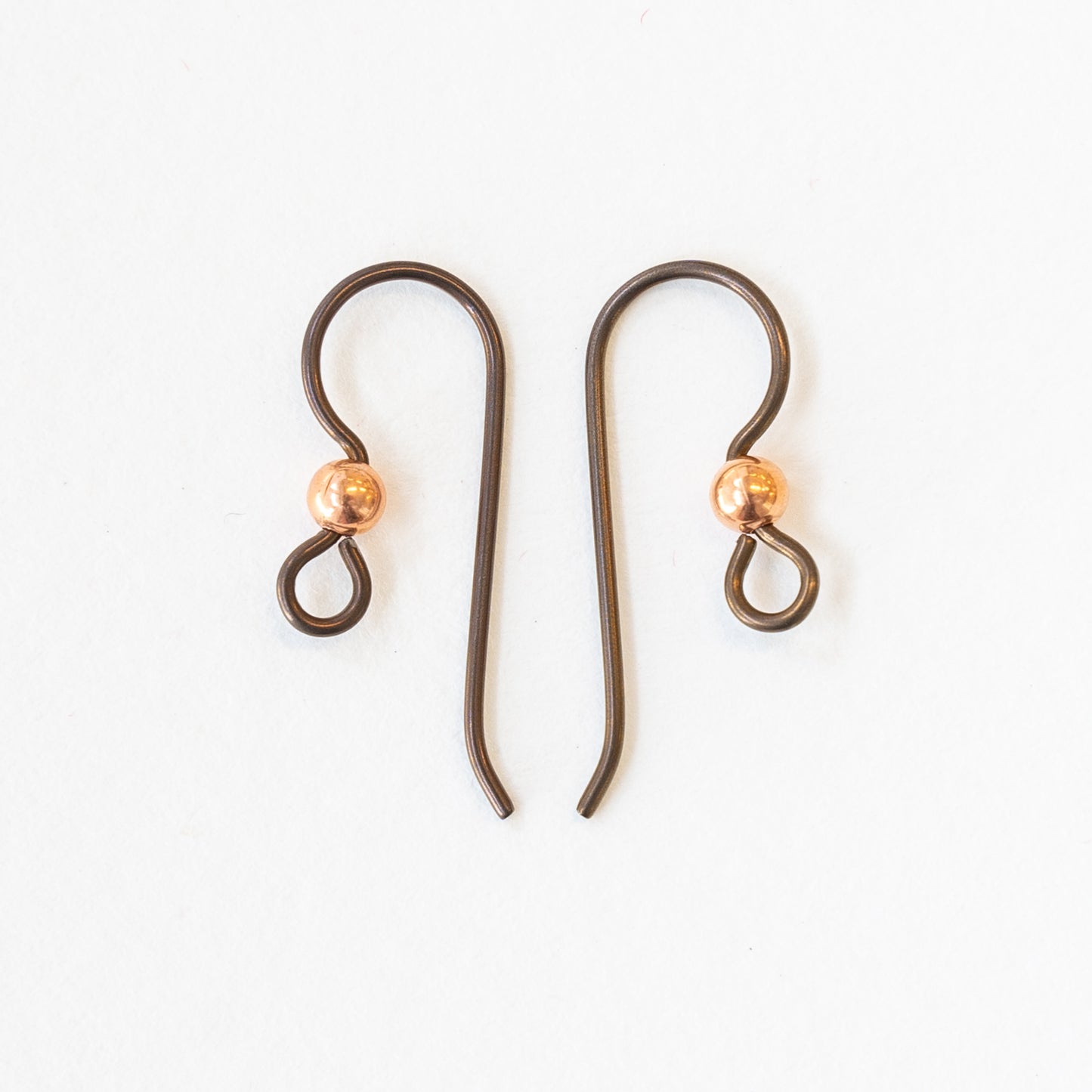 Load image into Gallery viewer, 20g Niobium Copper Ear Wires with 3mm Ball Bead
