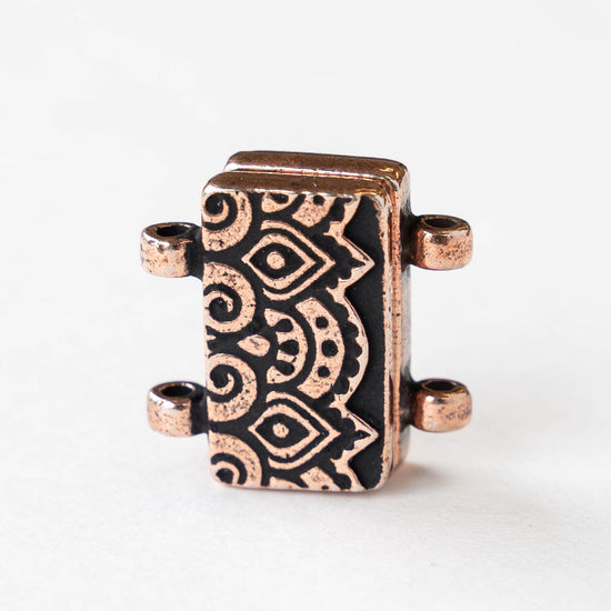 Temple Stitch-in Magnet Clasp - Antiqued Copper  - 1 clasp
