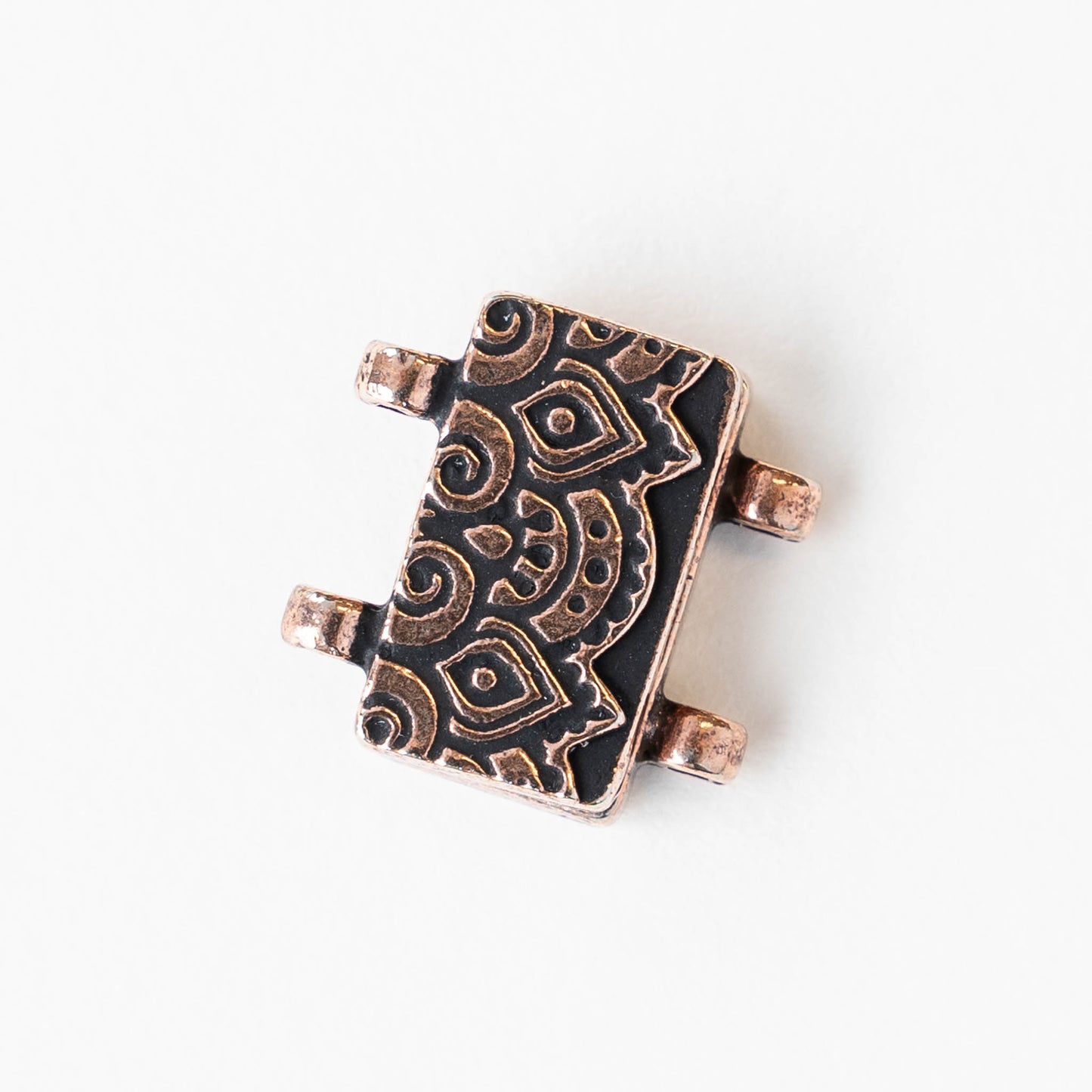 Temple Stitch-in Magnet Clasp - Antiqued Copper  - 1 clasp