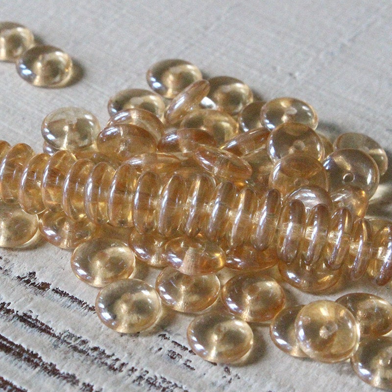 Load image into Gallery viewer, 6mm Rondelle Beads - Champagne Luster - 100 Beads
