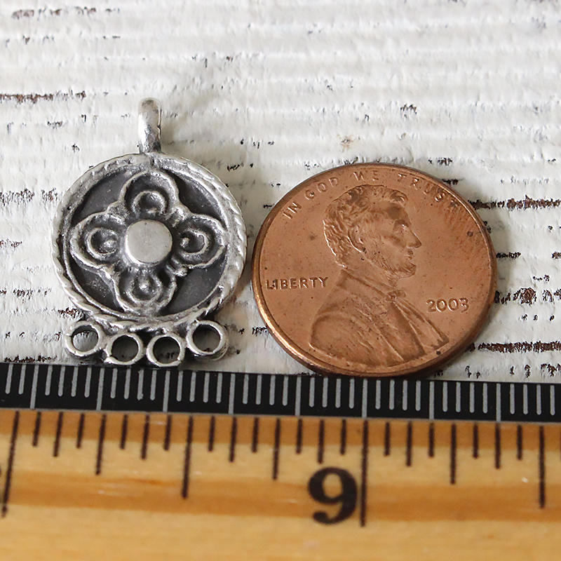 Load image into Gallery viewer, 15x23mm Mykonos Metal 4 Hole Connectors - Pewter
