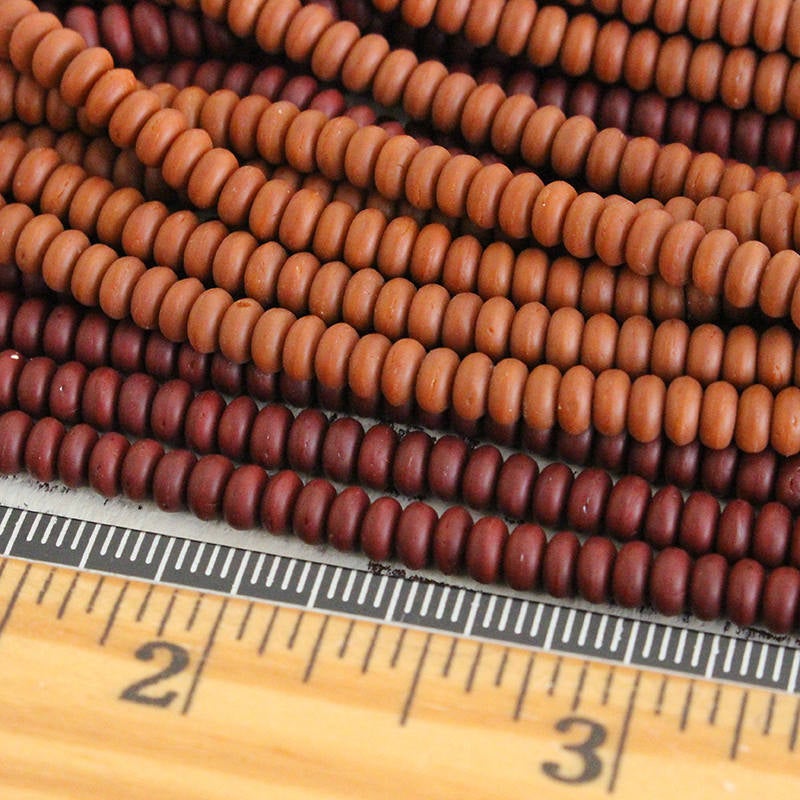 Load image into Gallery viewer, 4mm Rondelle Beads - Chocolate Brown - 100 Beads
